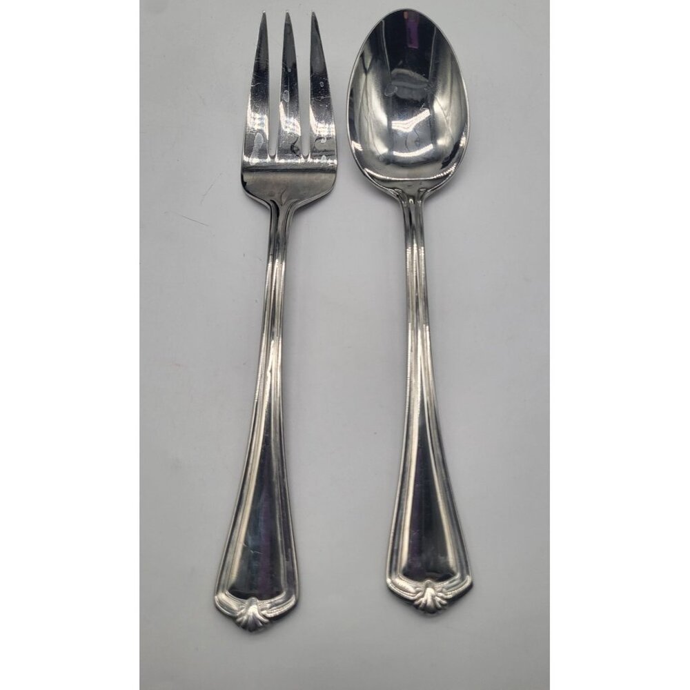 Reed & Barton Hadley Stainless Steel 18/10 Select Serving Spoon and Fork